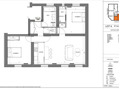 APPARTEMENT T3 NEUF A VENDRE - ST MAUR DES FOSSES - 68.41 m2 - 534�240�&euro;
