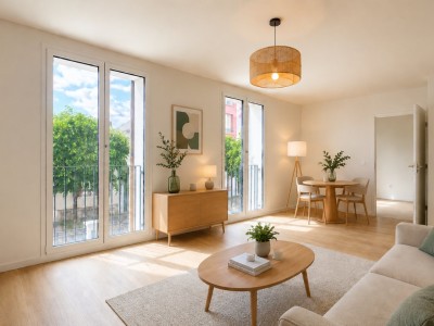 TYPE 2 pièces - 42,8 m² - 390 000 € - Quartier Polangis, Joinville-le-Pont