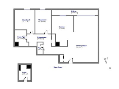 APPARTEMENT T3 A VENDRE - CHARENTON LE PONT - 76.05 m2 - 699�000�&euro;