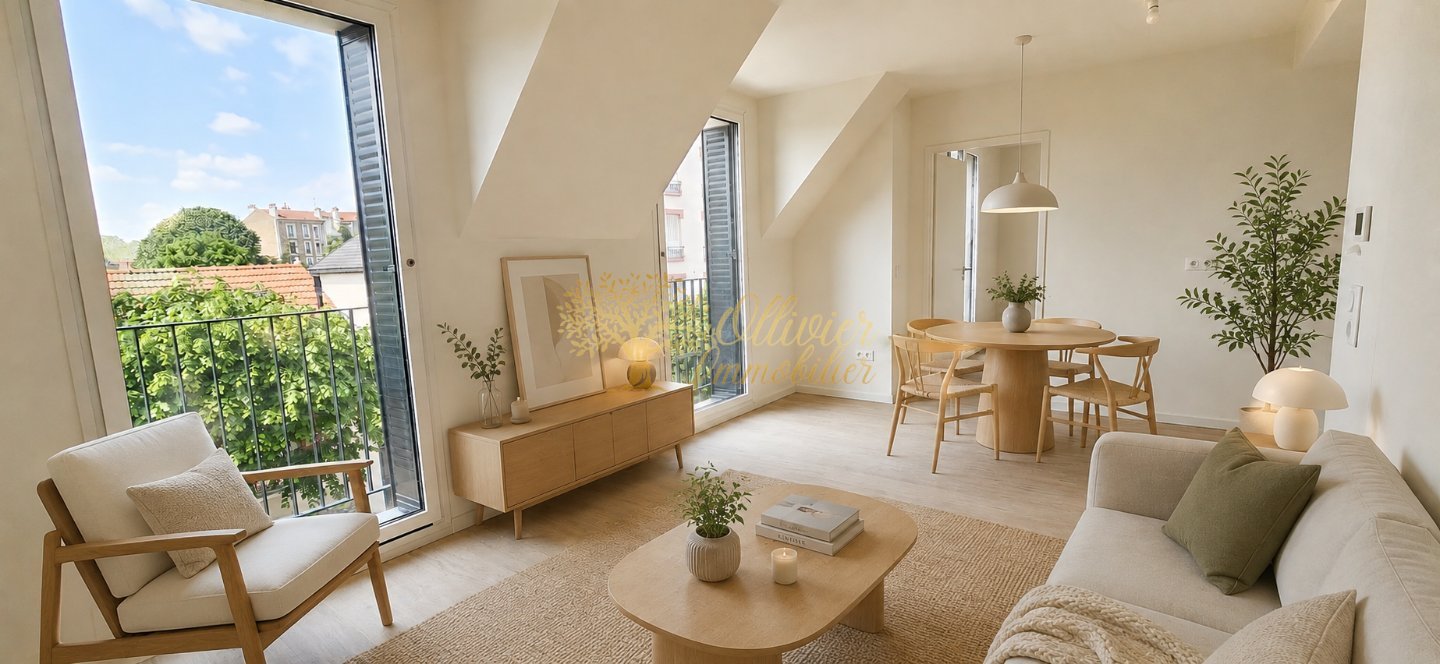 TYPE 2 pièces - 39,5 m² - 360 000 € - Quartier Polangis, Joinville-le-Pont