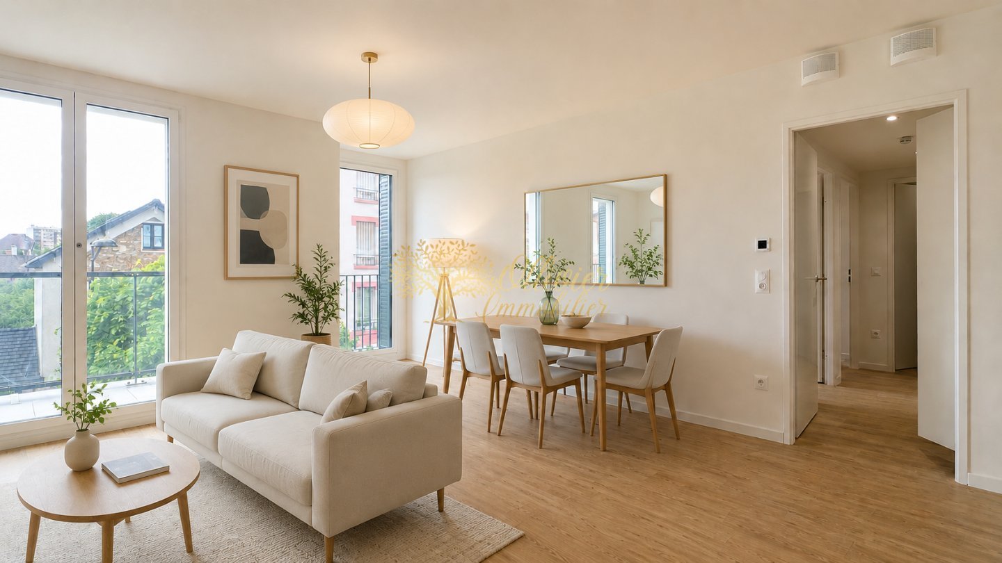 TYPE 3 pièces - 58.5 m² - 530 000 € - Quartier Polangis, Joinville-le-Pont